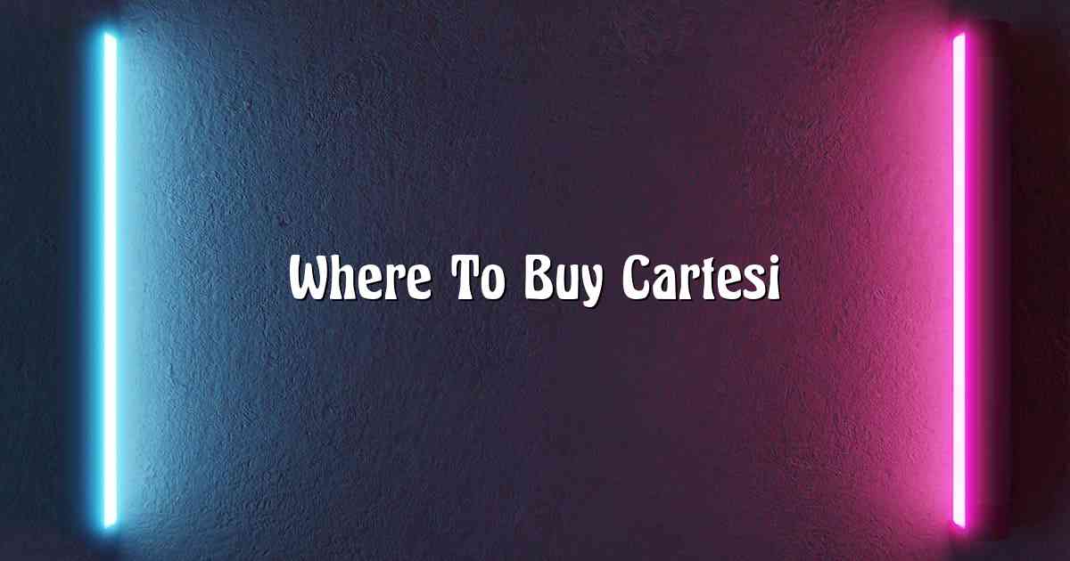 Where To Buy Cartesi